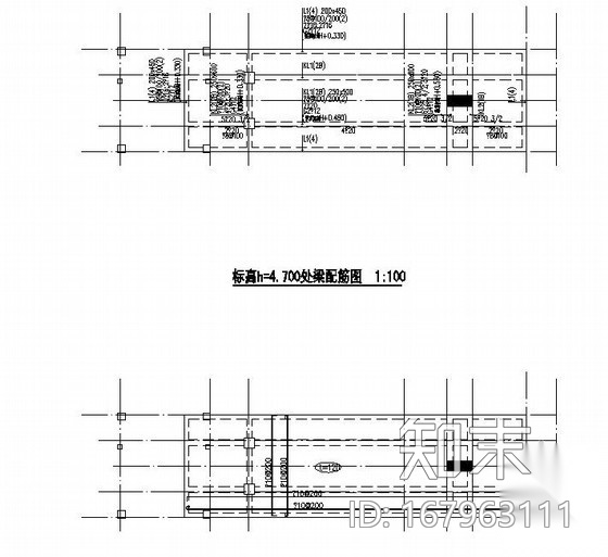 框架结构学校门卫室及大门结构施工图（含建筑施工图）cad施工图下载【ID:167963111】