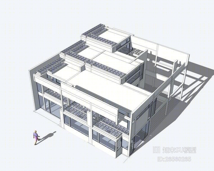 埃森曼的住宅SU模型下载【ID:26560265】