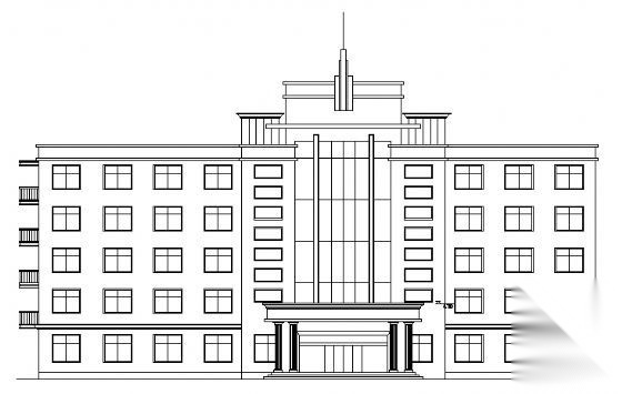 某五层办公楼建筑方案图施工图下载【ID:151434130】