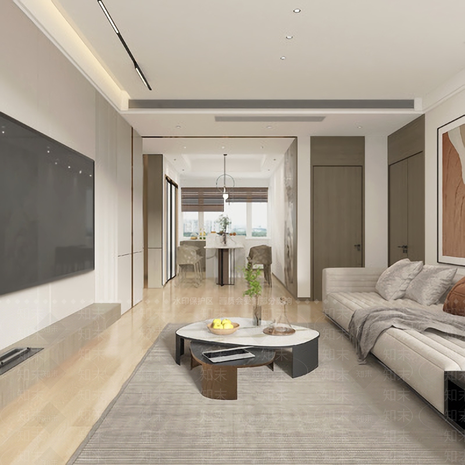 现代客餐厅3D模型下载【ID:1125909934】