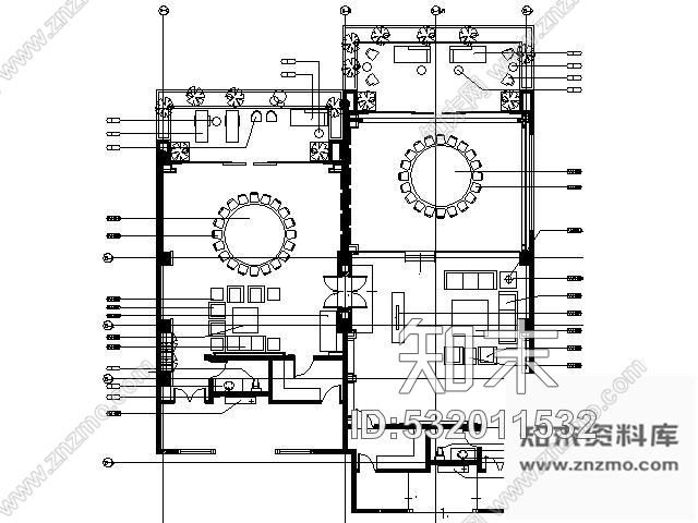 施工图五星酒店中餐厅包房装修图施工图下载【ID:532011532】