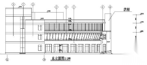 某四层酒店建筑建筑施工图cad施工图下载【ID:151536186】