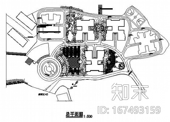 某小区规划平面图施工图下载【ID:167493159】