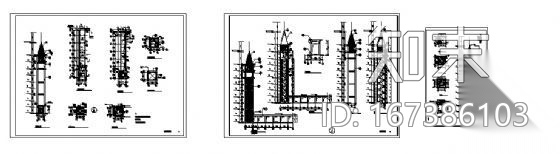 欧式园林观景塔建筑方案图cad施工图下载【ID:167386103】