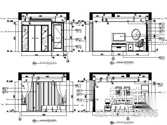 [苏州]新中式风双层别墅施工图（含效果）cad施工图下载【ID:161729146】