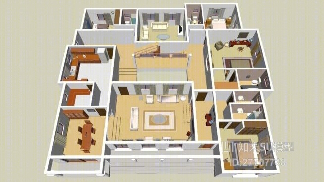 俯瞰图规划SU模型下载【ID:27707738】