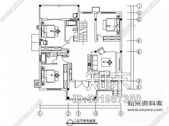 施工图新农村三层别墅室内装修施工图下载【ID:531987350】