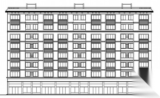 某八层框架住宅楼建筑施工图cad施工图下载【ID:149843157】