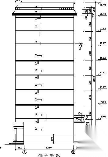 某八层框架住宅楼建筑施工图cad施工图下载【ID:149843157】