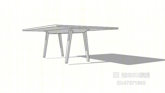 餐桌SU模型下载【ID:617890608】