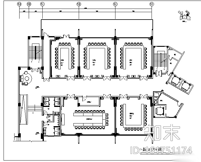 [四川]大唐宴会办公空间设计施工图（附效果图）cad施工图下载【ID:161751174】