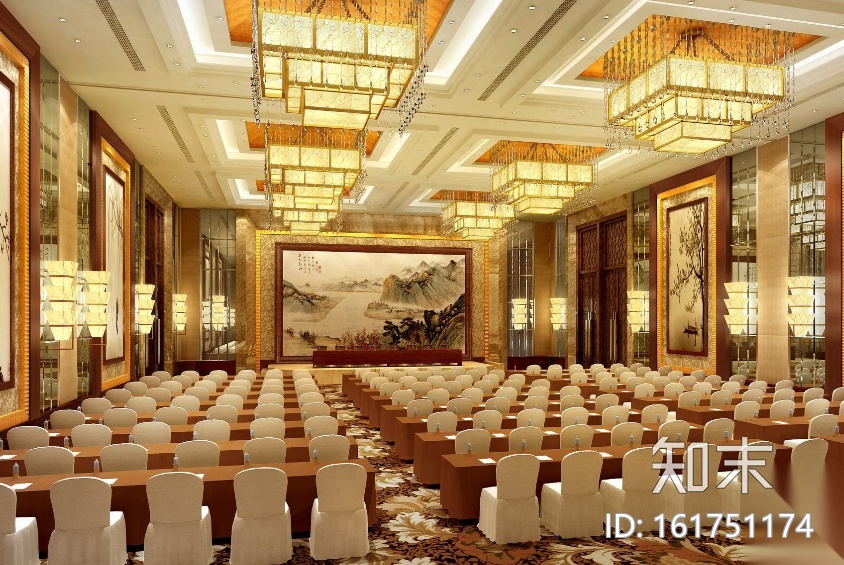 [四川]大唐宴会办公空间设计施工图（附效果图）cad施工图下载【ID:161751174】