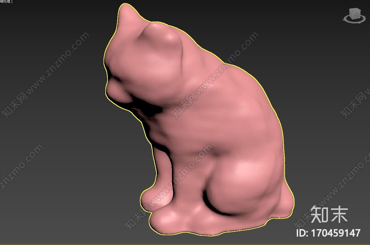 猫雕塑3d打印模型下载【ID:170459147】