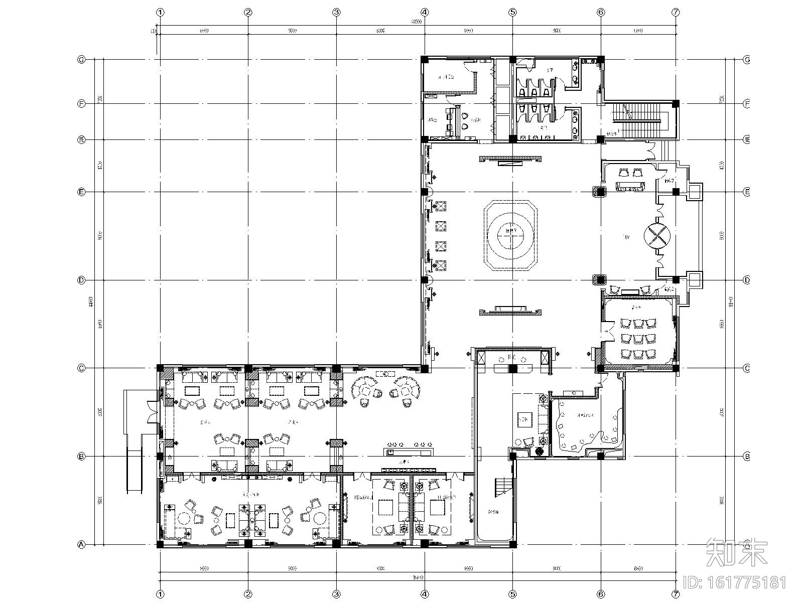 黄山翡翠湖碧水苑会所室内装修施工图+物料cad施工图下载【ID:161775181】