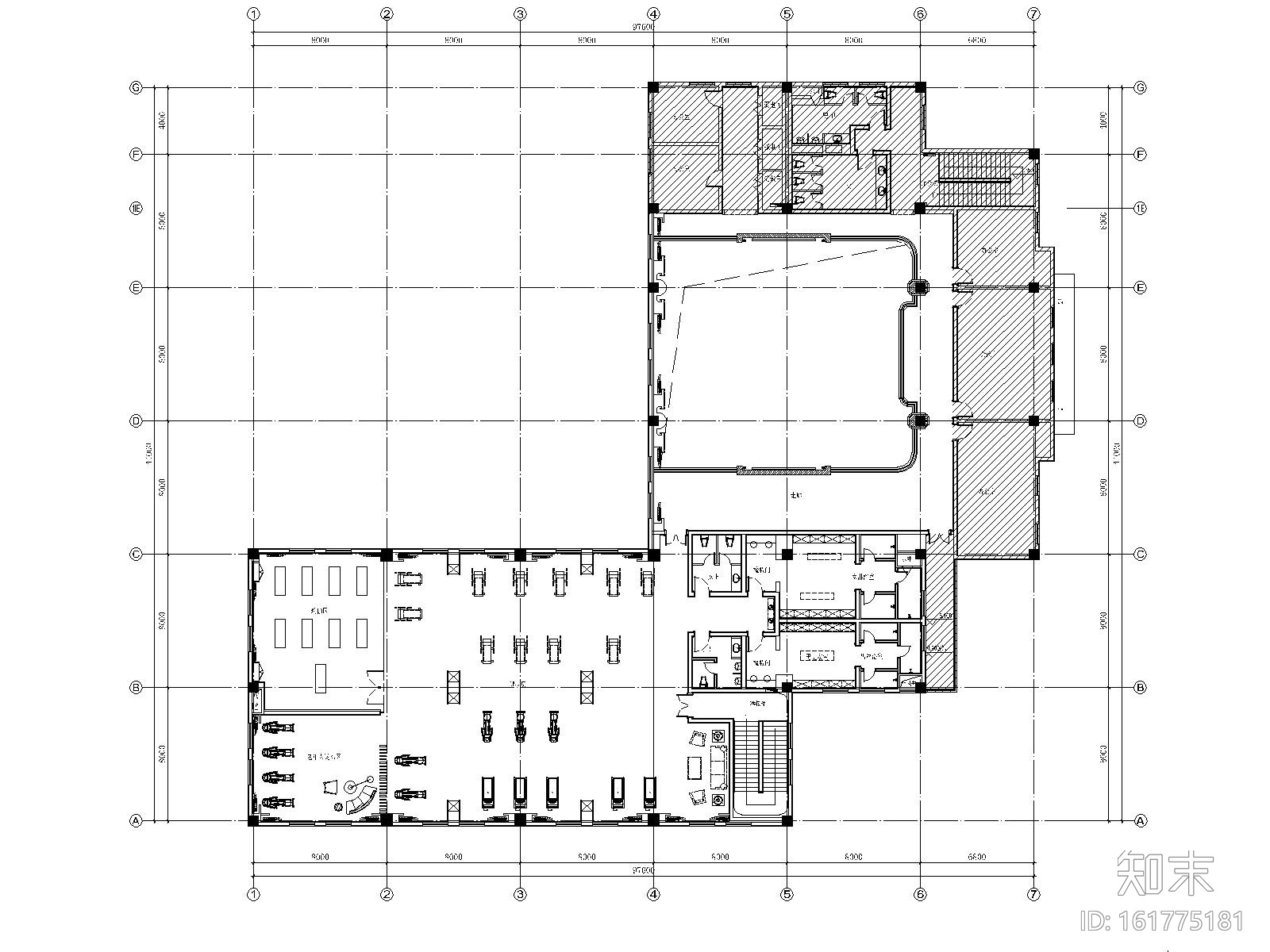 黄山翡翠湖碧水苑会所室内装修施工图+物料cad施工图下载【ID:161775181】