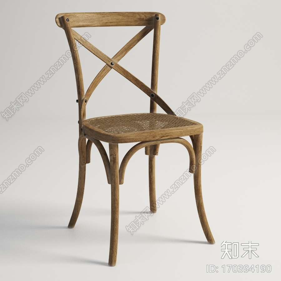 木质椅子CG模型下载【ID:170394190】
