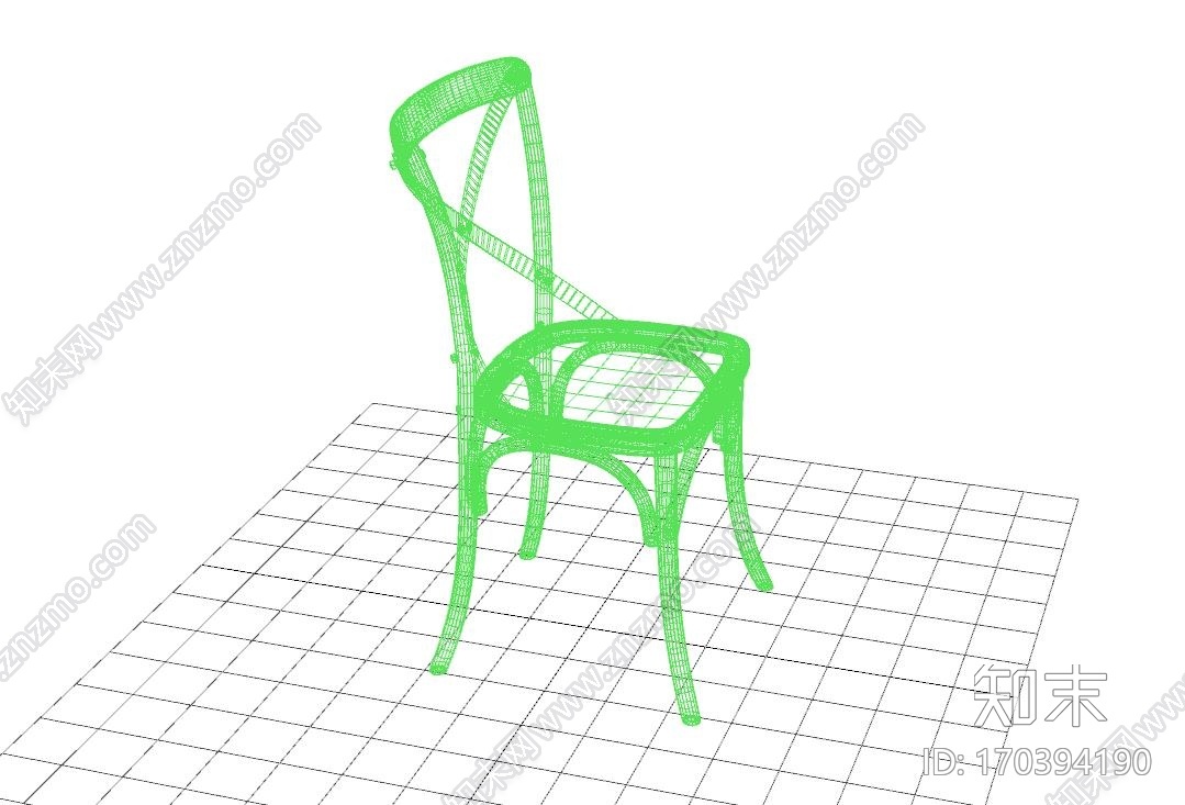 木质椅子CG模型下载【ID:170394190】