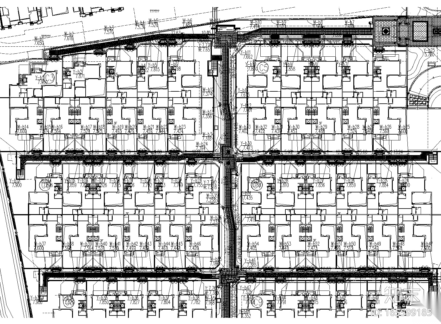 [福建]厦门泰禾院子植物配置CAD施工图施工图下载【ID:165599185】