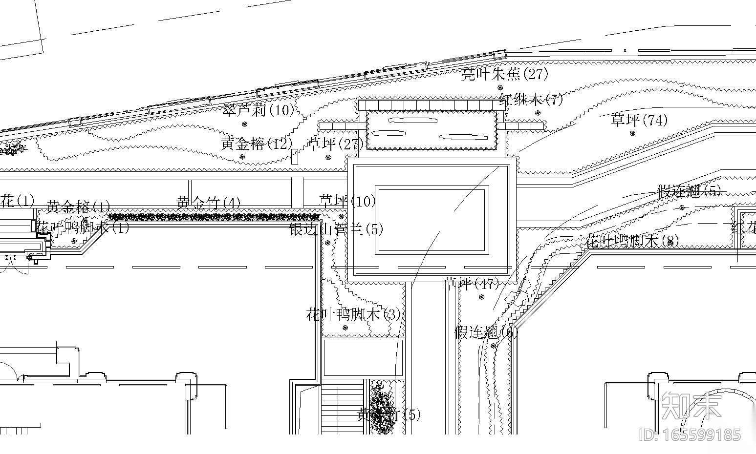 [福建]厦门泰禾院子植物配置CAD施工图施工图下载【ID:165599185】