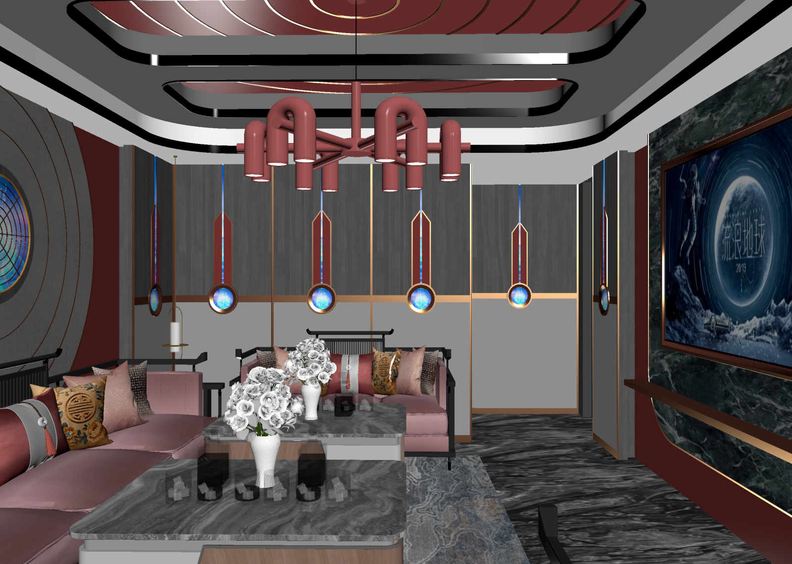 现代包厢3D模型下载【ID:1214656547】