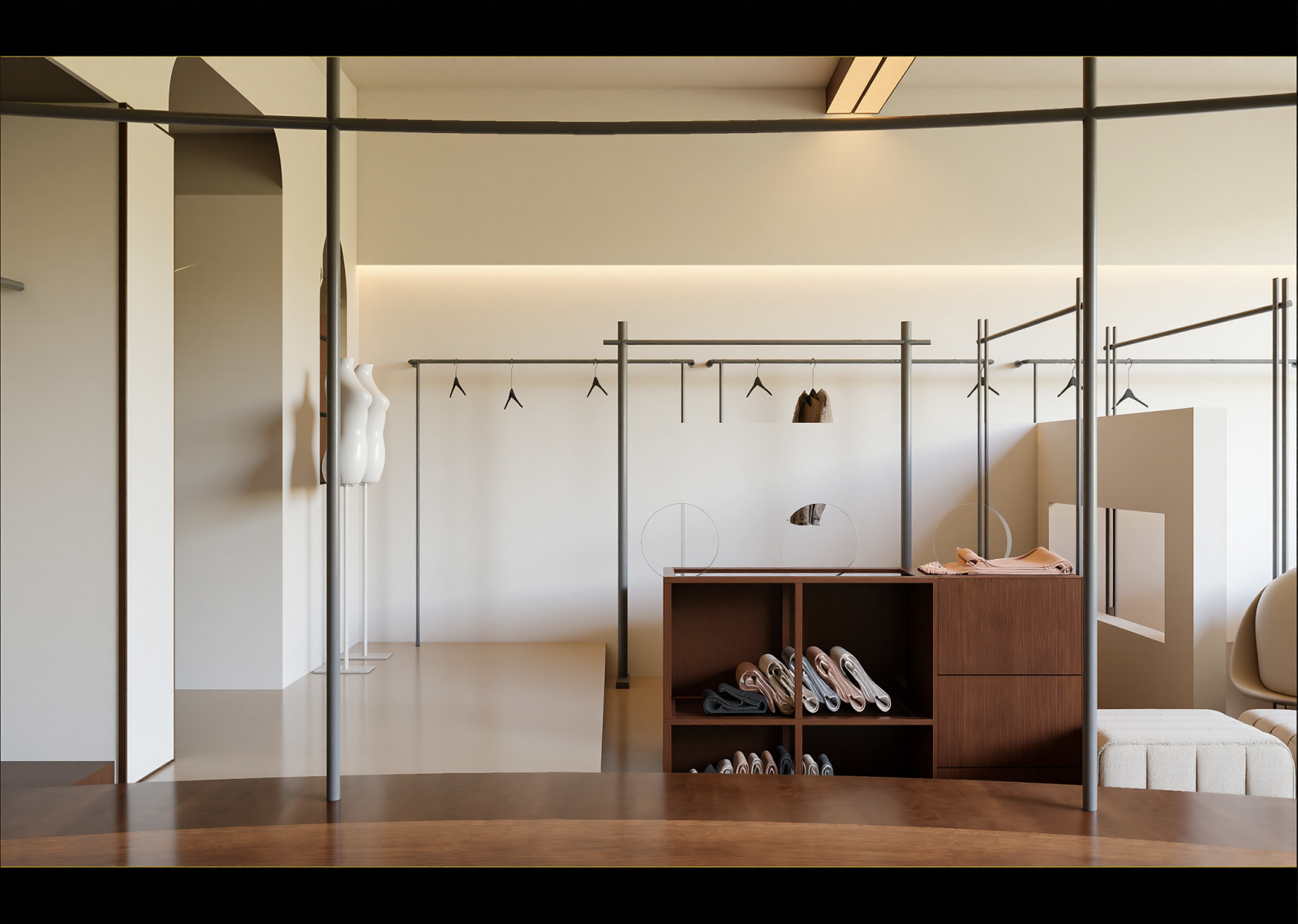 现代服装展厅3D模型下载【ID:1215076409】