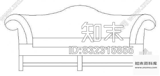 沙发立面CAD图块2施工图下载【ID:832315855】