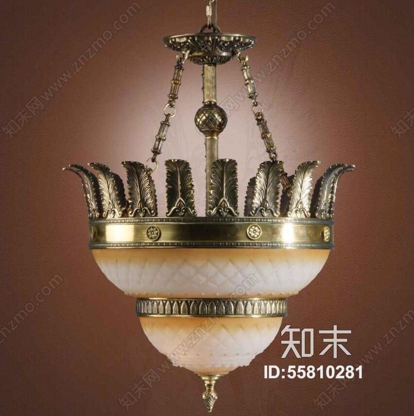 欧式古典吊灯3D模型下载【ID:55810281】