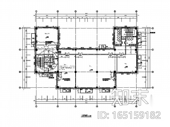 [天津]五层框架结构块瓦屋面社区中心建筑施工图施工图下载【ID:165159182】