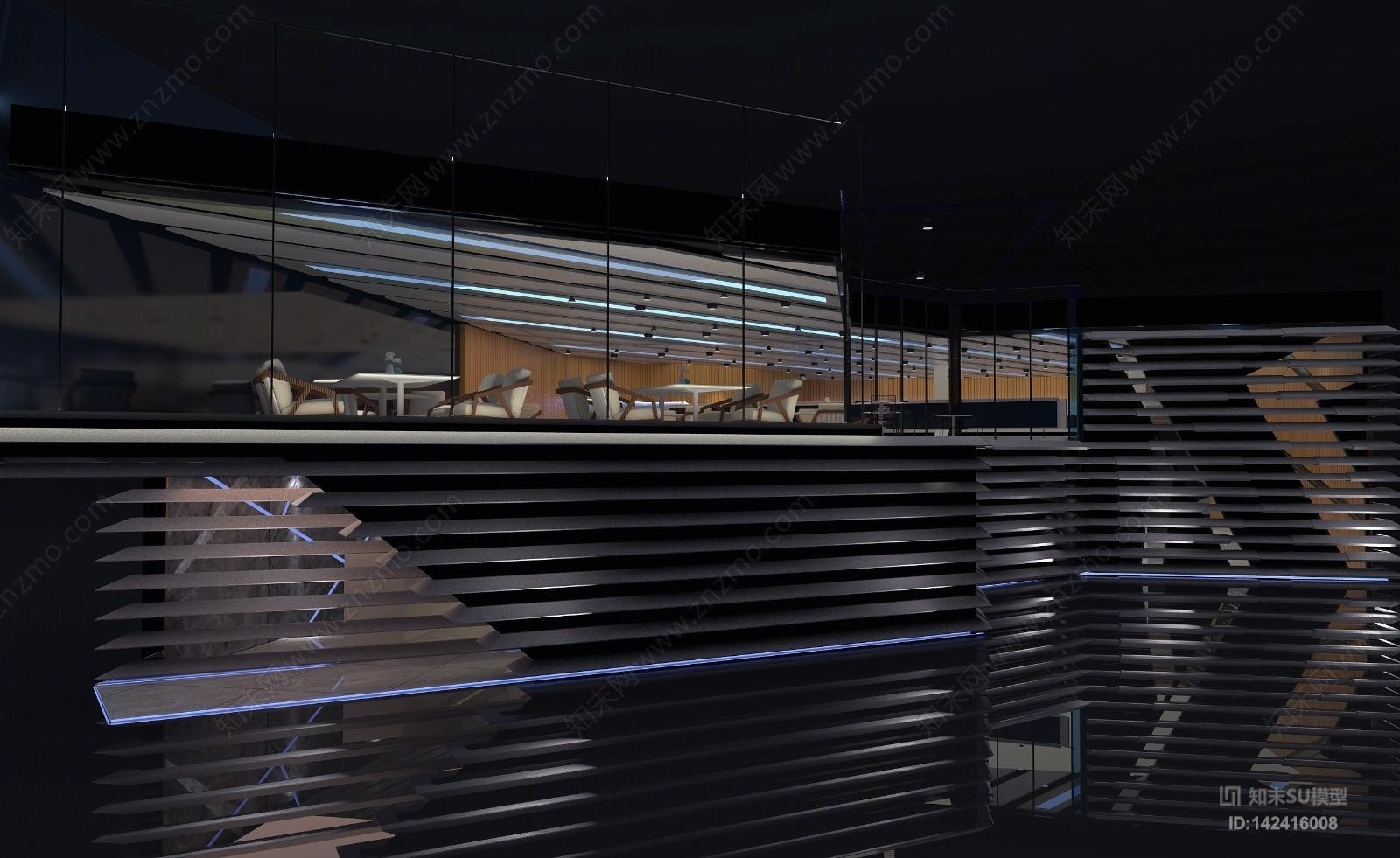 现代商场材料展示建筑SU模型下载【ID:142416008】