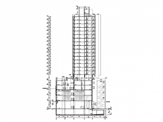 [北京]某二十一层商住楼建筑施工图cad施工图下载【ID:167910192】