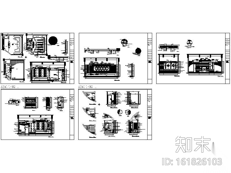 奢华KTV包间装修图cad施工图下载【ID:161826103】