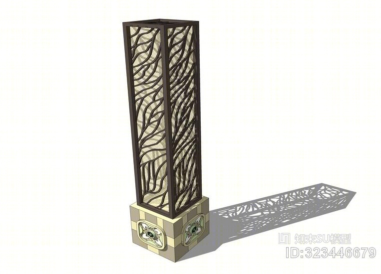 商业街灯柱SU模型下载【ID:323446679】