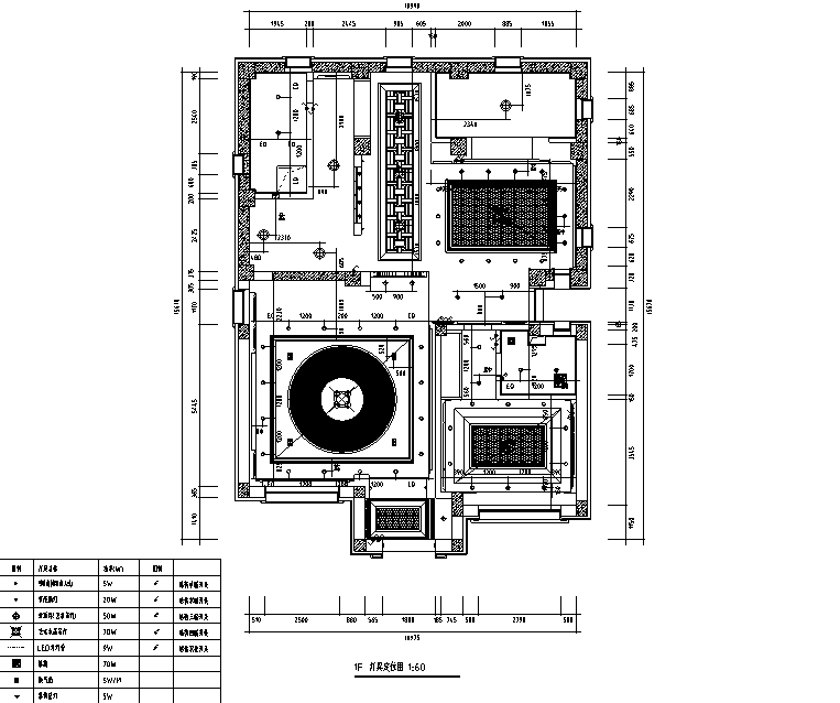 中式古典风别墅设计施工图(附效果图)cad施工图下载【ID:161767177】