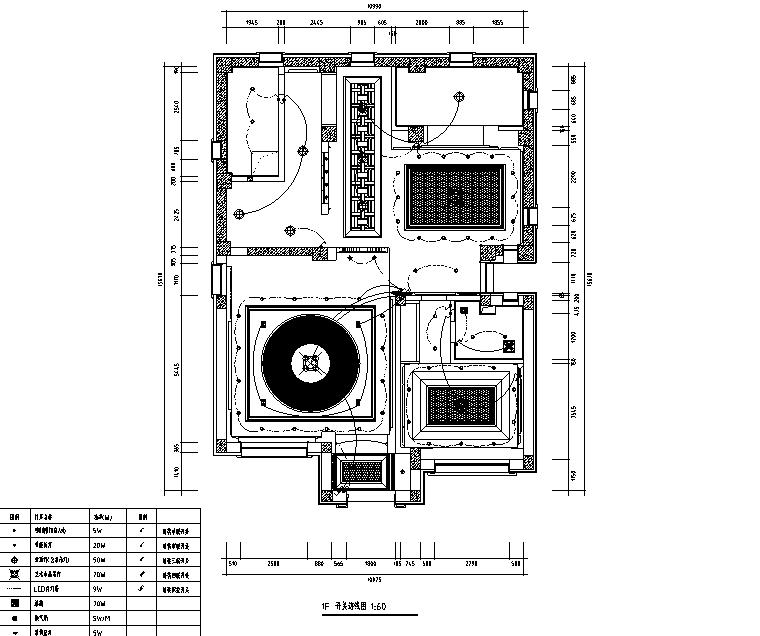 中式古典风别墅设计施工图(附效果图)cad施工图下载【ID:161767177】