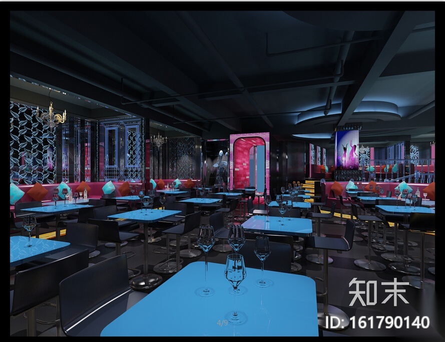 [拉萨]慢摇酒吧超详细施工图（含效果图）cad施工图下载【ID:161790140】