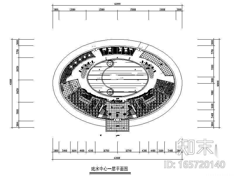 3500㎡某别墅娱乐戏水中心设计图（含效果）cad施工图下载【ID:165720140】