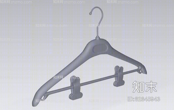 灰色衣架3D模型下载【ID:82845943】