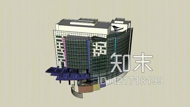 卡罗莱纳医学中心-莱文儿童医院SU模型下载【ID:421718199】