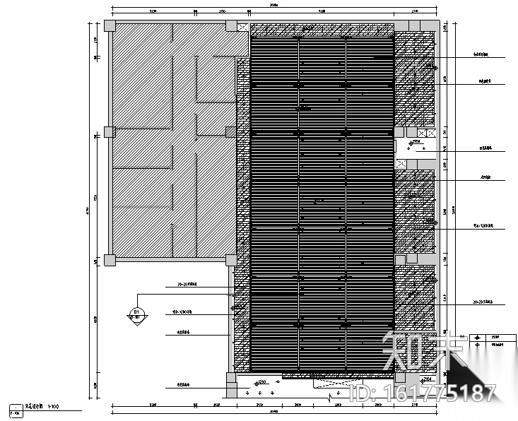 [新疆]460平米韩式料理餐饮空间设计施工图（附效果图）cad施工图下载【ID:161775187】