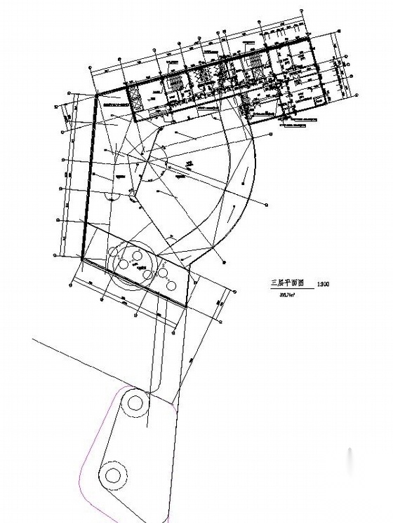 [辽宁]3层现代风格观光潜艇接待中心建筑施工图（树状表...cad施工图下载【ID:165429101】