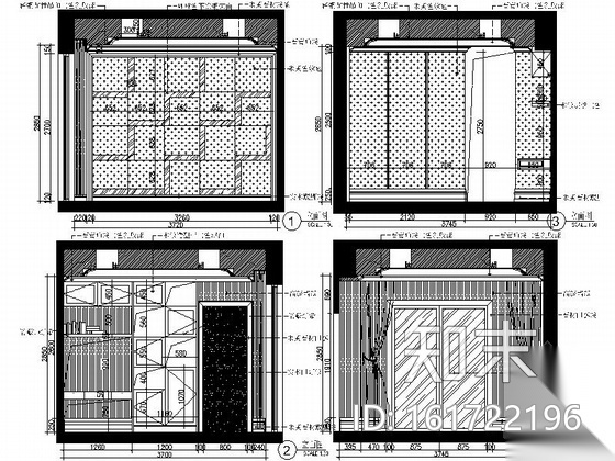 [福建]欧式顶级至尊三居室豪宅室内装修施工图（含效果）cad施工图下载【ID:161722196】