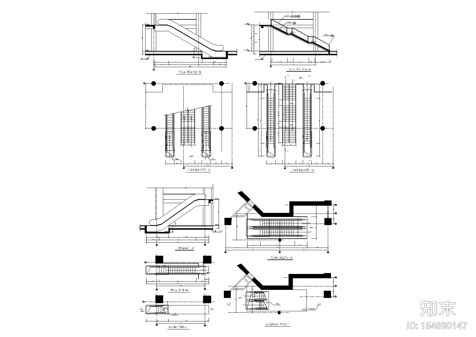90套普通楼梯施工图下载【ID:164890147】