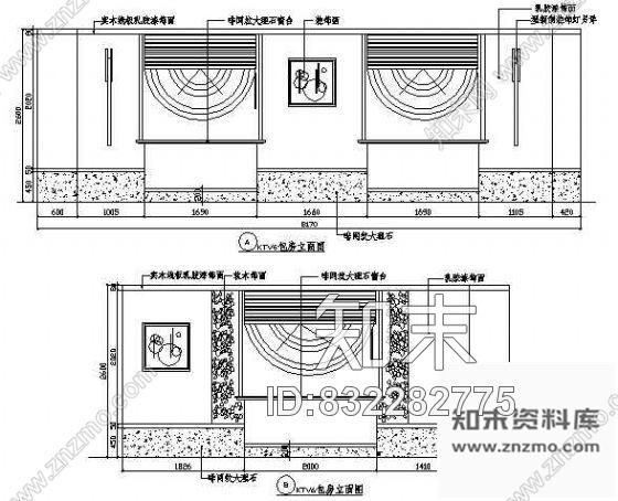 图块/节点KTV包房立面图5cad施工图下载【ID:832282775】