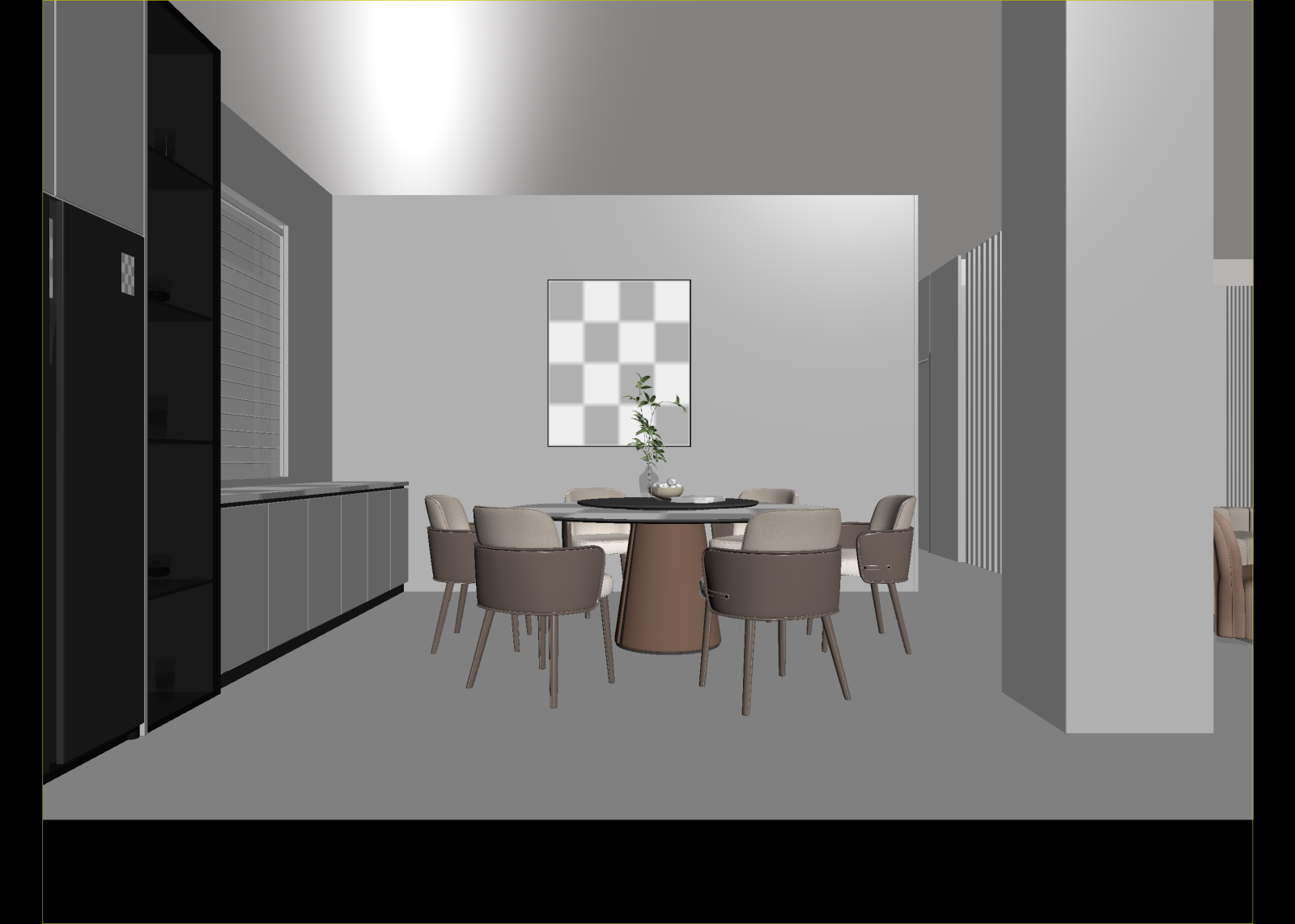 意式家居餐厅3D模型下载【ID:1215101021】