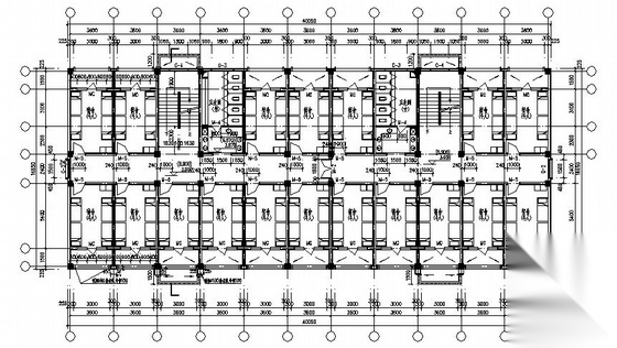 某节能型四层宿舍楼建筑施工图cad施工图下载【ID:168325144】