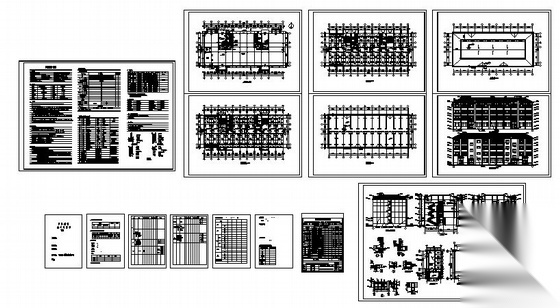 某节能型四层宿舍楼建筑施工图cad施工图下载【ID:168325144】