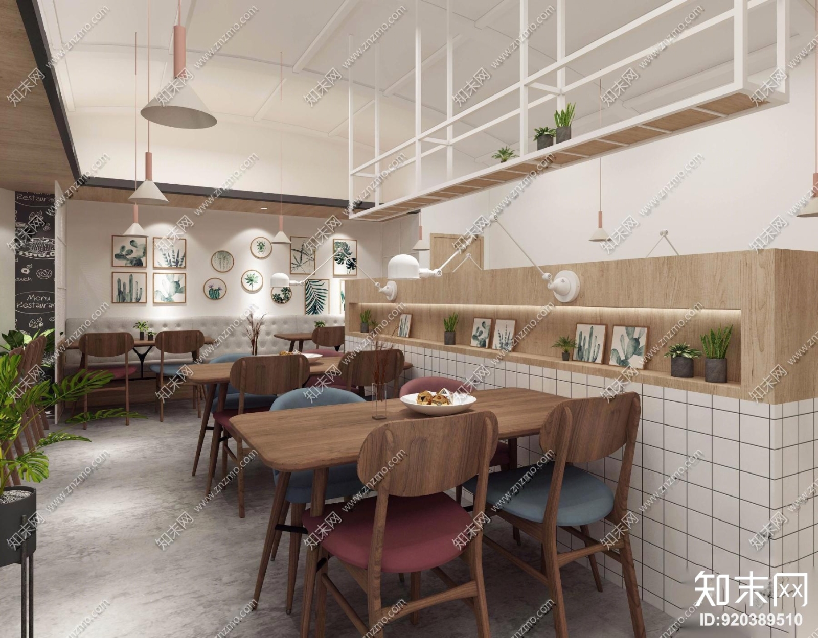 北欧网红中餐厅3D模型下载【ID:920389510】
