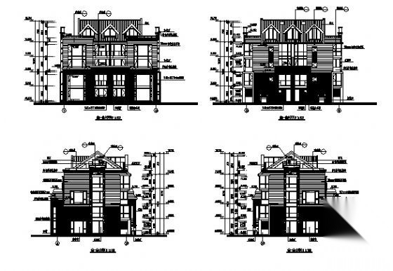 某二层别墅建筑方案图cad施工图下载【ID:149918162】
