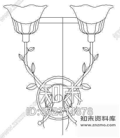 图块/节点壁灯图块2cad施工图下载【ID:832314878】