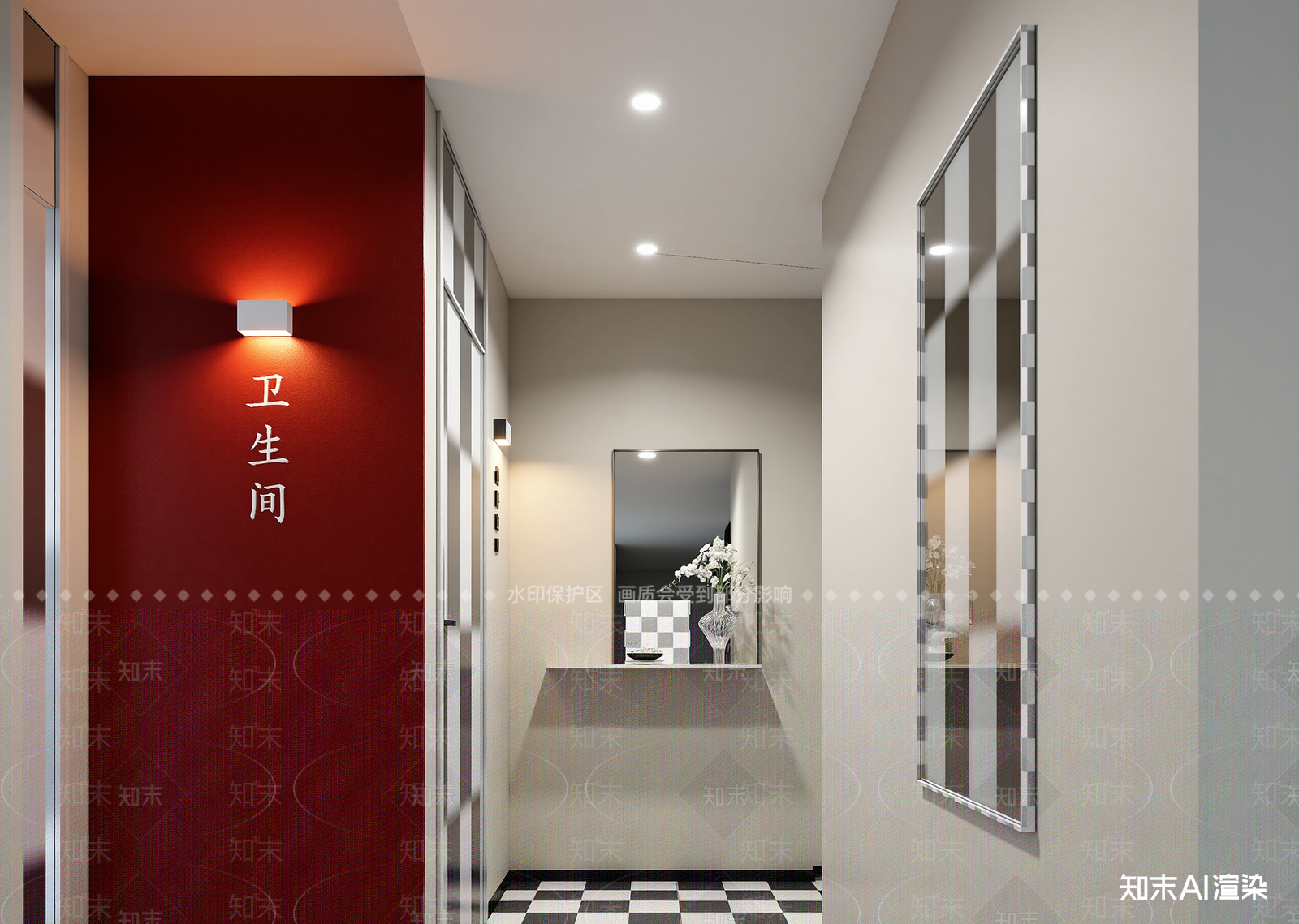 新中式走廊3D模型下载【ID:1214568874】